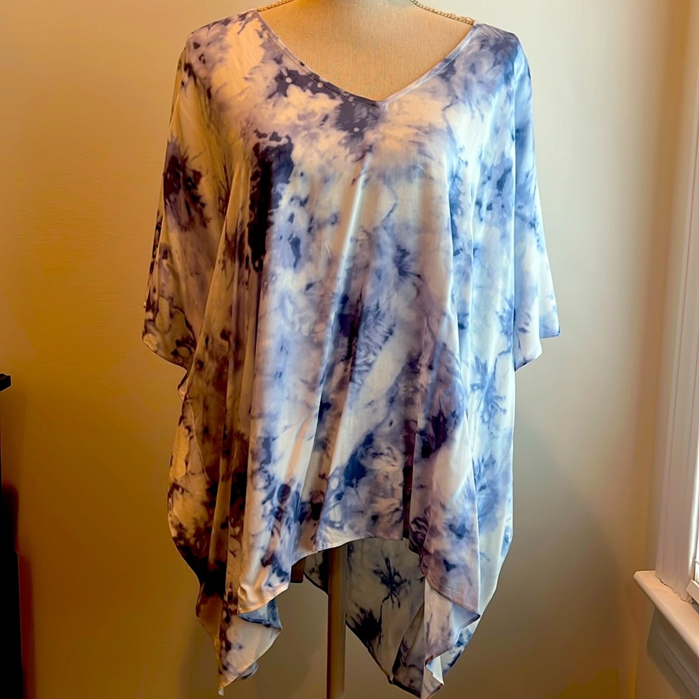 BUDDY LOVE BLUE AND WHITE TIE DYE SHIRT